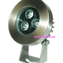 IP68, хорошее качество 3 Вт светодиодный свет бассейн, светодиодный фонтан света, 3X1 Вт, 12 В DC, DS-10-60-3W, нержавеющая сталь, 2 года гарантии, постоянное напряжение