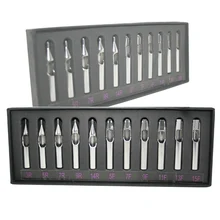 Copiel 11 шт Нержавеющая сталь колпачки для татуажа Советы Набор круглый бриллиант Magnum RT FT Типсы для татуировок разного размера для иглы татуировки