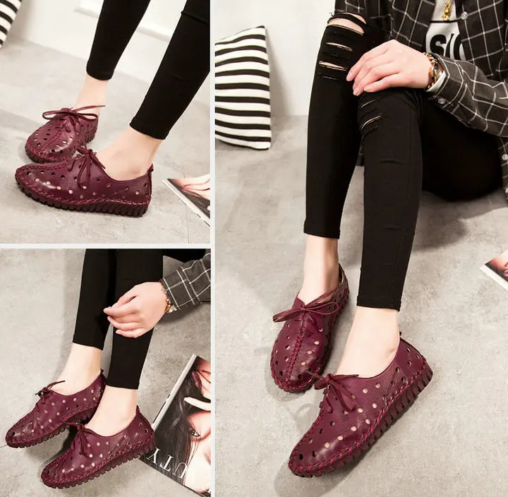 Sneakers Casual Women Flats Shoes Summer Women Hot Authentic Leather Comfortable Shoes For Female Footwear (19)
