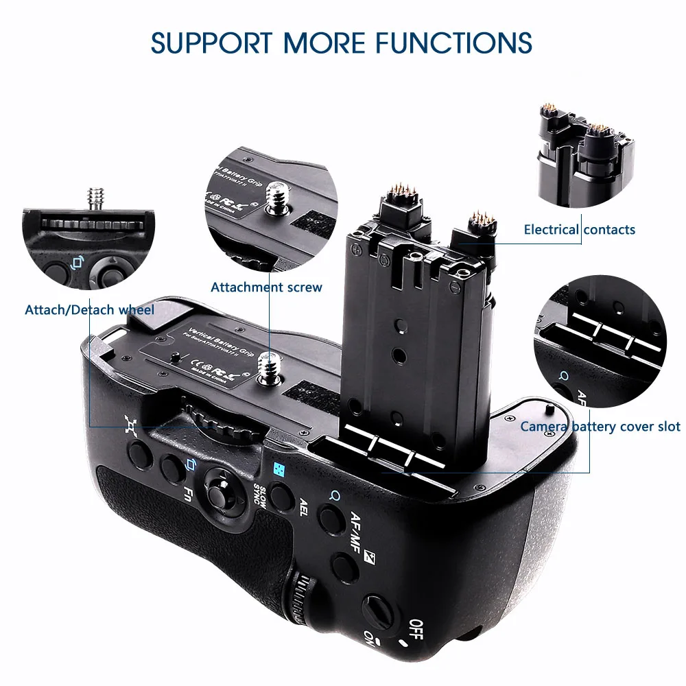 Travor Новое поступление Вертикальная Батарейная ручка для sony A77 A77ii A77V A99II камеры Замена VG-C77AM