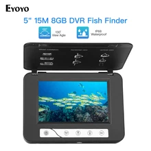 Eyoyo EF15R Underwater Fishing Video Camera 1000tvl 15M 4pcs Infrared+2pcs White Leds Underwater Video Camera for Ice Fishing ccdcam 1080p 10m underwater camera poe power white light underwater camera