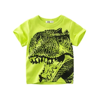 

2019 Summer Boys Tshirts Dinosaur Print Casual Kids Tops Cotton Toddler Boy T-shirt Children T Shirt Short Sleeve Clothing Tee