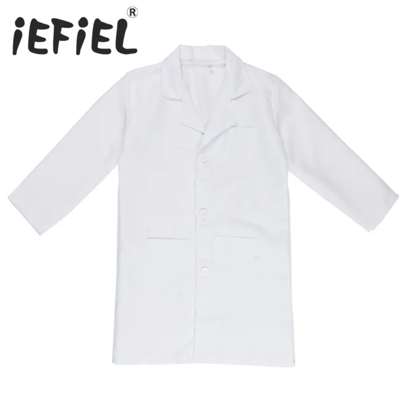 

4-14Y iEFiEL Boys Girls Doctor Cosplay Lab Dresses Baby Toddler Kids Children Long Formal Occasion Costumes Cosplay Gift Clothes