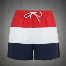 США короткие спортивные homme Лето бренд мужской Пляжные шорты пляж плавать Шорты мужчин Мода Surf хлопчатобумажная рубашка Пляжные шорты