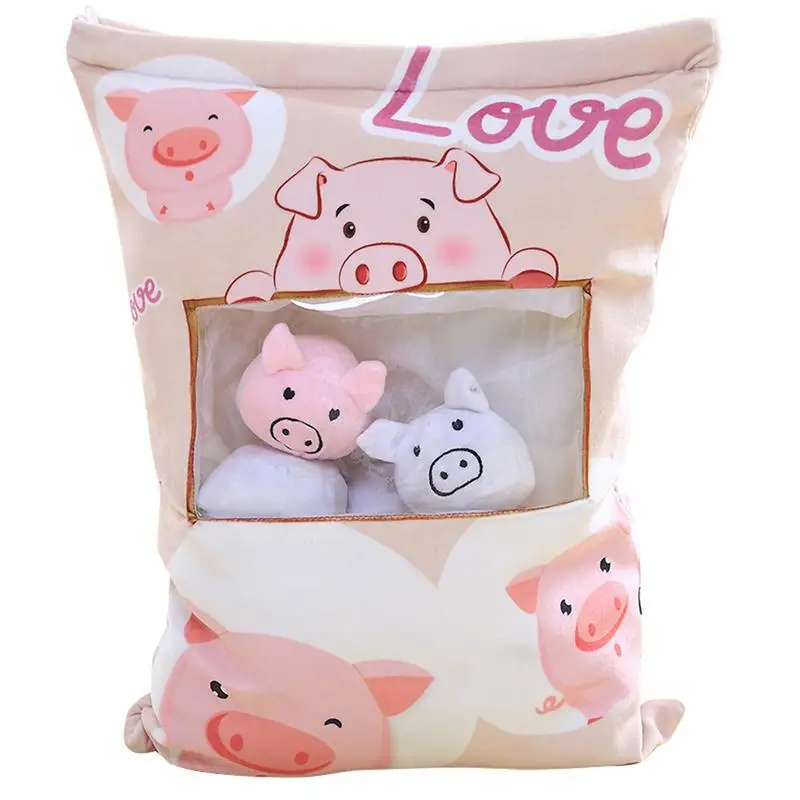 

8pcs/bag plush toy pig cartoon animal soft pillow Corner Bio Cartoon Doll for Kids children