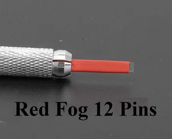 

300pcs 12 Pins Fog Needles for Permanent Makeup Eyebrow Tattoo Needle Tips Thin Manual Beauty Makeup Microblading Needle Eyebrow