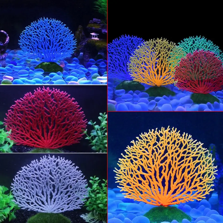 Sucker Coral Aquarium Artificial Coral Silicone Plant Sucker Ornament