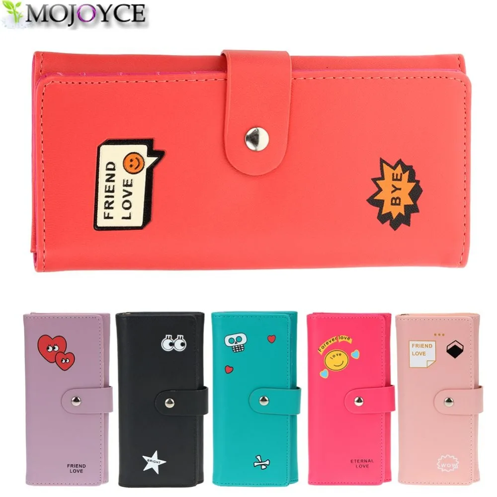  New Fashion Ladies Genuine PU Purse Women's Wallets Cowhide 4 Colors Long Design Womens wallets And Purses Free Ship 