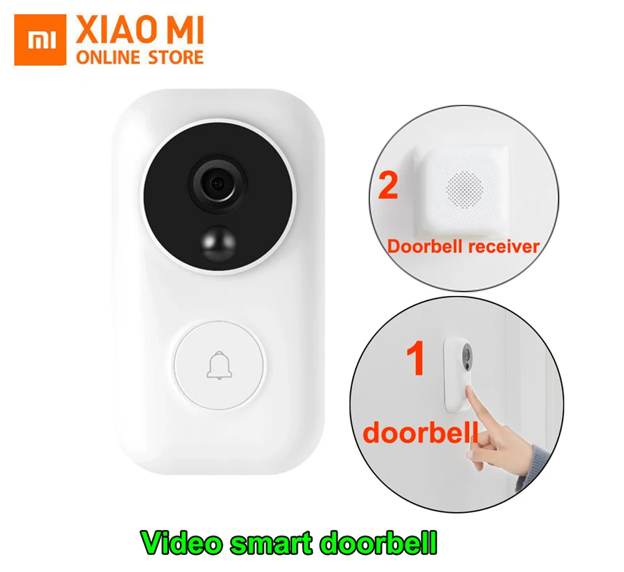 

Xiaomi Zero AI Face Identification 720P IR Night Vision Video Doorbell Set Motion Detection SMS Push Intercom Free Cloud Storage