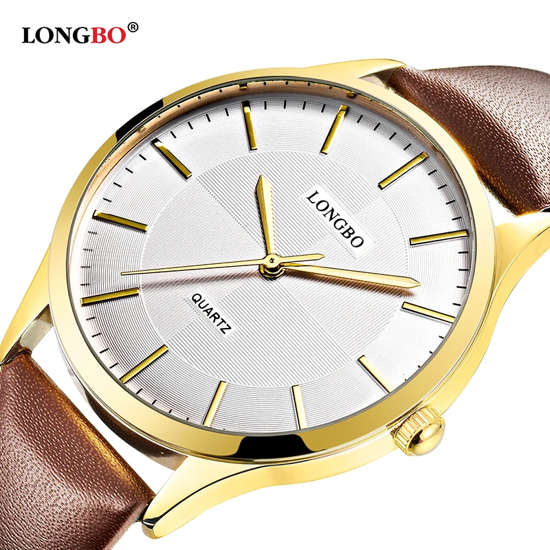 

2017 LONGBO Luxury Quartz Watch Casual Fashion Leather Strap Watches Men Women Couple Watch Sports Analog Wristwatch Gift 80289