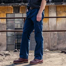 Новые мужские брюки хлопок твердые карманные брюки карго плюс размер мужские военные рабочие брюки военный тактический брюки брендовая одежда
