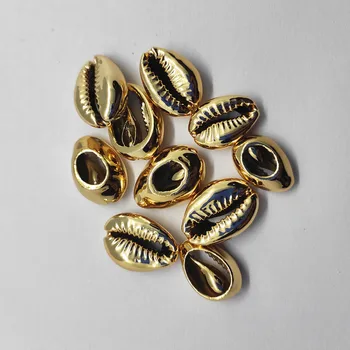 

5 PCS golden/silver Plated Natural Shell for DIY handmade Necklace Bracelet Making SeaShells Home decoration