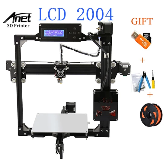 Anet A3S A6 A2 A8 FDM настольный 3d Принтер Комплекты Reprap i3 DIY ЖК-экран 3d Принтер Комплект с 8 Гб sd-картой большой размер печати - Цвет: A2-2004-1KG