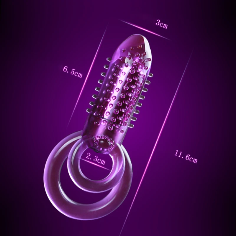 Double Ring Vibrator Male Longer Lasting font b Sex b font Crystal Vibrators CockRing PenisRings Vibrating