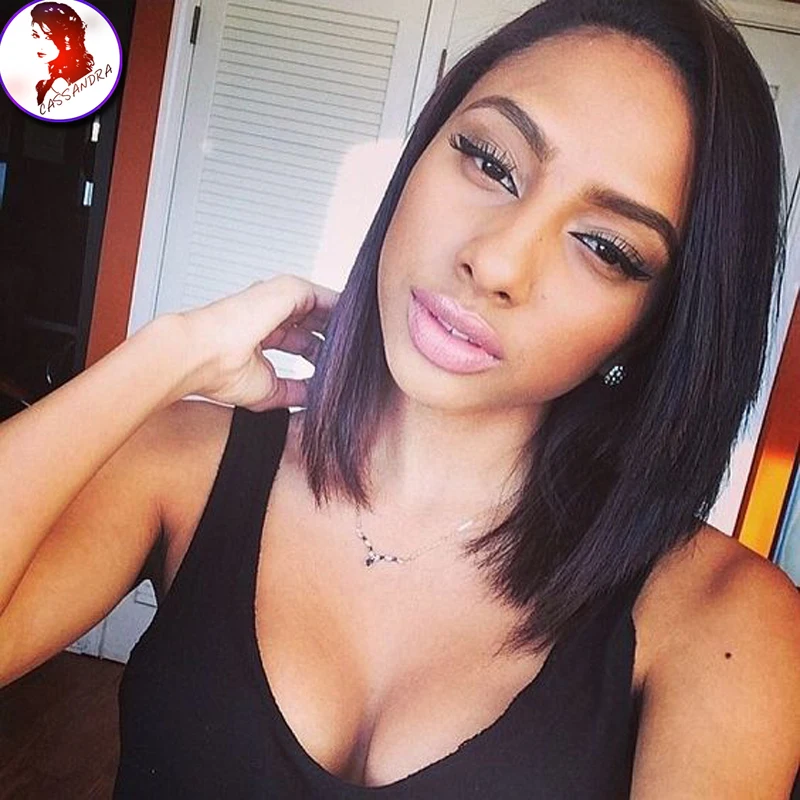 

Fashion Bob Lace Front Wigs Human Hair Short Bob Wigs For Black Women Full Lace Wig With Baby Hair Silky Straight Mongolian Hair