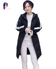 2016 Winter New Jacket Women Slim Long Section Jackets Cotton Waist Coats Hot Sell And Colorful Coat Plus Size