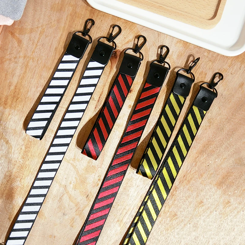 Черный белый полосатый держатель для телефона Lanyards спортивный тренажерный зал