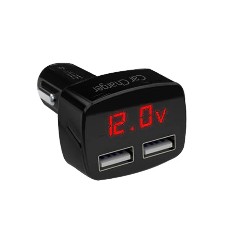 USB Автомобильное зарядное устройство Вольтметр Амперметр термометр цифровой