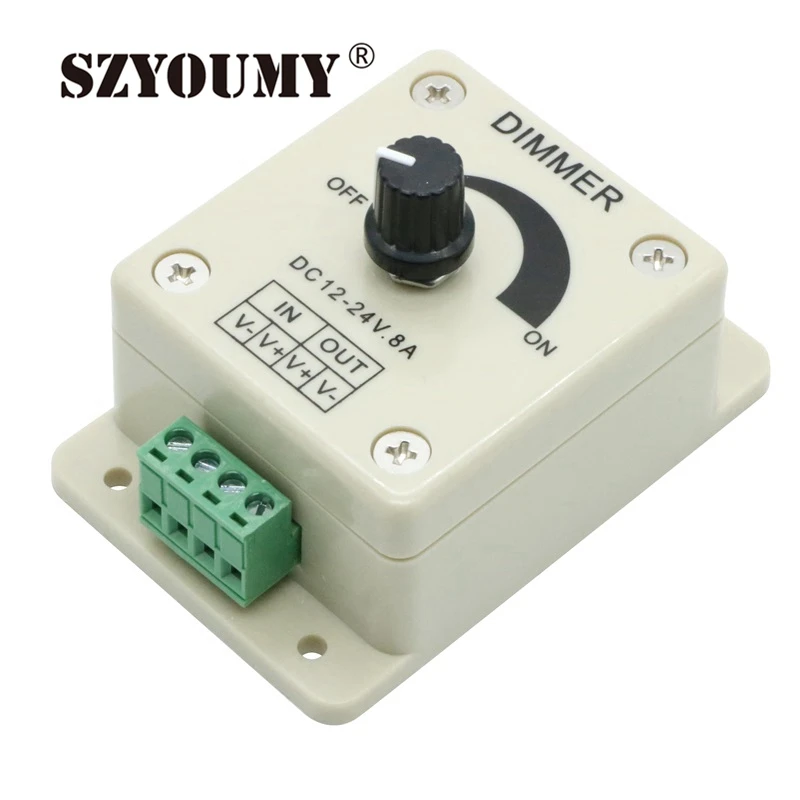 SZYOUMY светодиодный светильник DC 12V 8A защитная полоса диммер Регулируемый