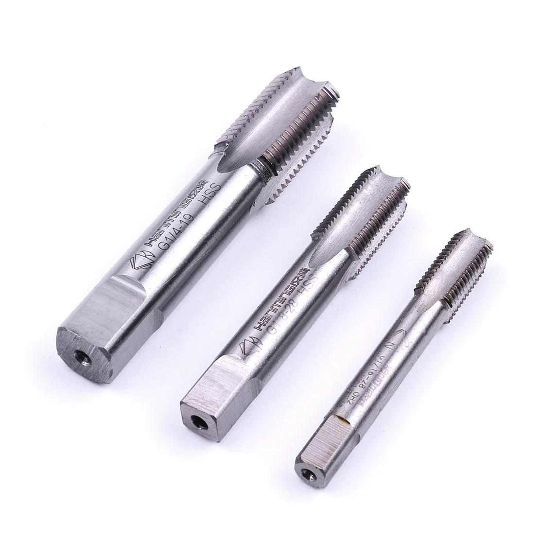 

3pcs/set HSS Straight Flute Plug Tap Machine Drill Bits G1/4 1/8 1/16 UK US System