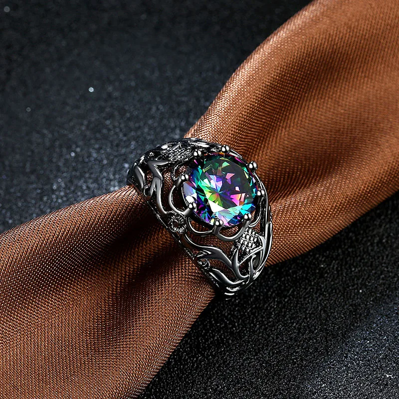 Новинка 2017 открытые дизайнерские свадебные кольца из черного золота с цирконием