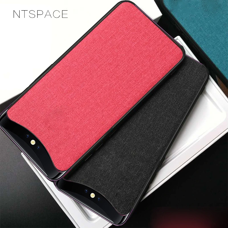 

New Canvas Fabrics Phone Case for OPPO Find X R15 Dream Soft TPU Silicone Case Hard PC Back Cover for OPPO R15 Pro F7 Case Coque
