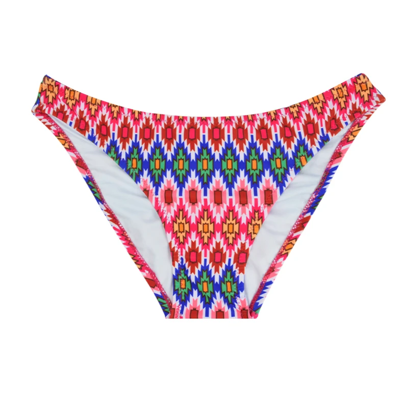M&M 2019 Girls Sexy Low Waist Candy Colors Bikini Bottom Women Print Cheeky Small Swim Briefs Sporty Shorts B602