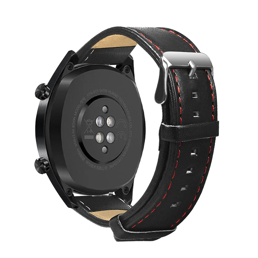 Ремешок для часов Huawei Watch GT кожаный браслет Amazfit Pace/Stratos сменный ремешок Samsung Galaxy 46