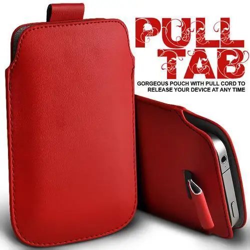 Leather Pouch with Rope Pull Cover - Versatile Phone Bag Case