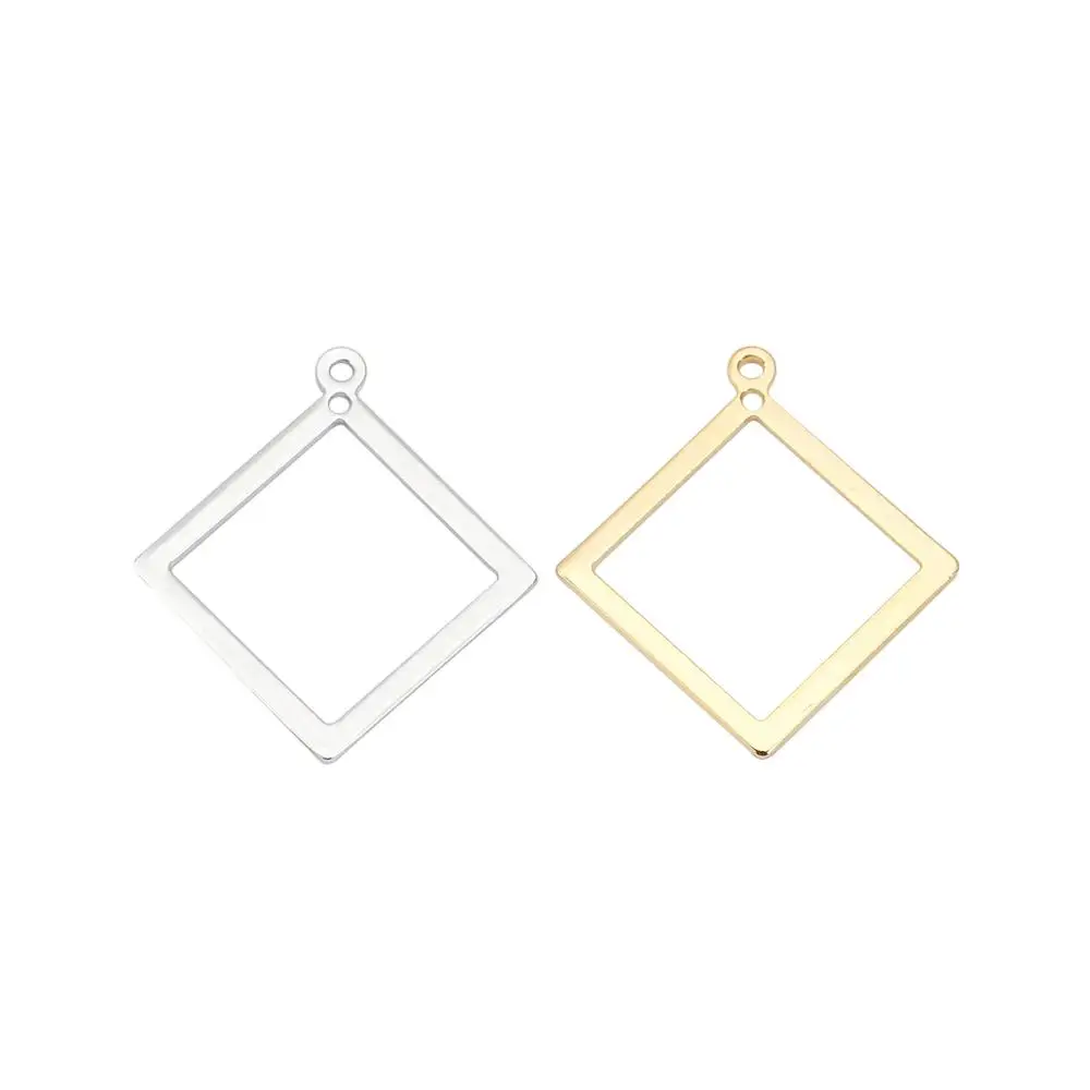 DoreenBeads медные Подвески геометрический ромб круглое сердце Золотой/Серебряный