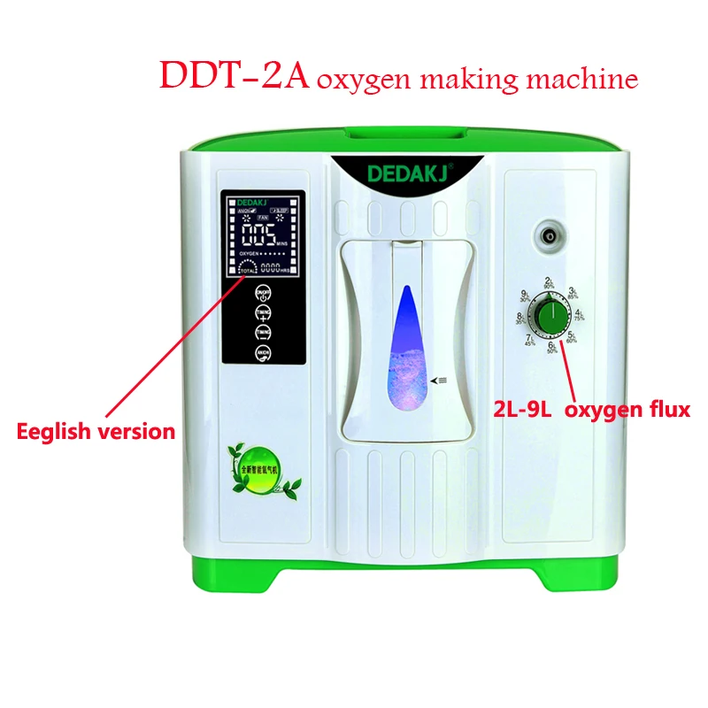 9L концентратор кислорода генератор DDT-2A кислорода, делая машину кислородные машины очиститель воздуха с английская версия