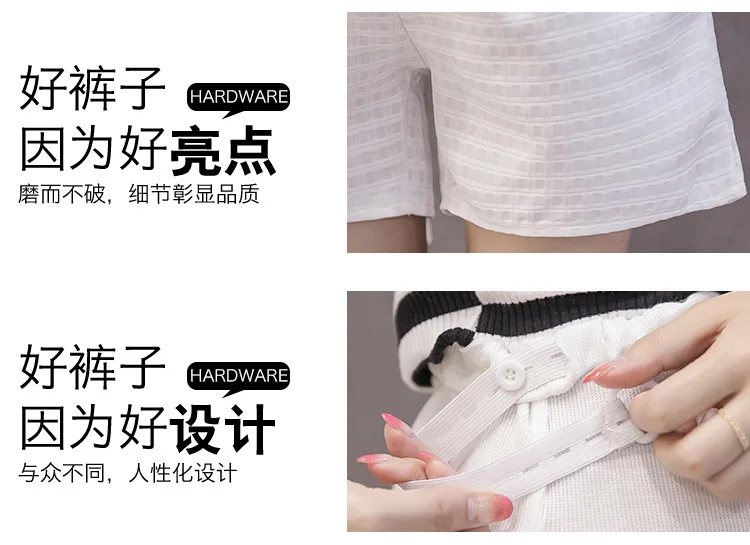 Лето эластичный пояс живота шорты для беременных Для женщин широкие Короткие штаны для беременных отрегулировать талии Беременность