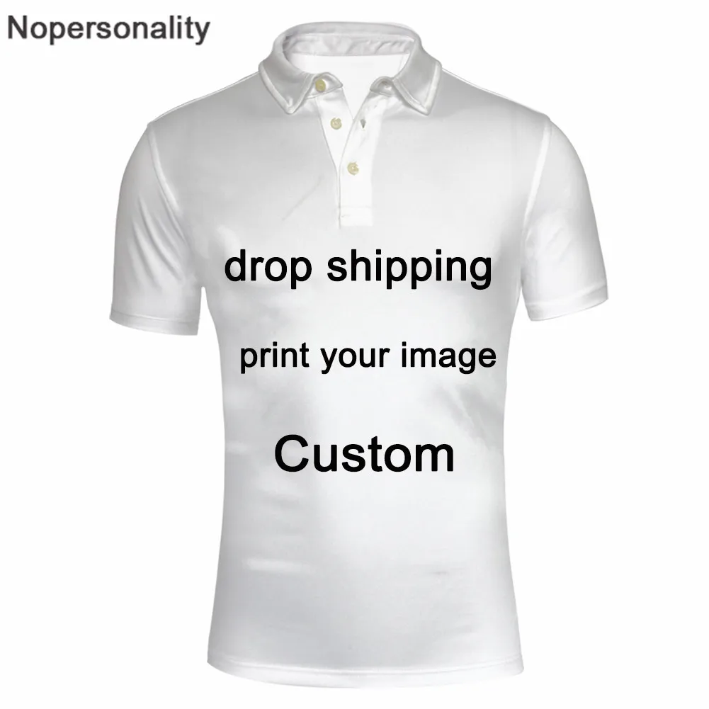 

Nopersonality Custom Men's Polo Shirt Male Summer Short Sleeve Party Tee Stylish Loose Fit Tops S- XXXL para hombre