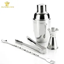 4 teile/satz, Cocktail shaker werkzeuge set flachmann edelstahl 350 ml 550 ml shaker eiszange messbecher