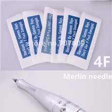 50 шт. x 4 Плоский Перманентный макияж иглы и иглы для перманентного макияжа машина