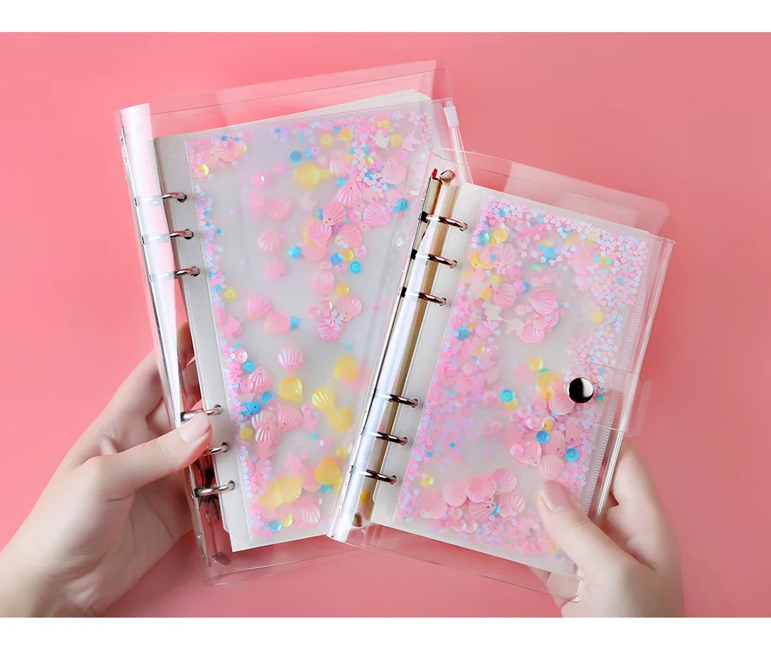 А5/А6 декоративная ручная книга свободная сумка на молнии креативный розовый мешок для хранения аксессуары девушка сердце встряхнуть карты