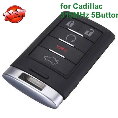 

New High Quality Smart Keyless Remote Key Fob 5 Button 315MHz for Cadillac STS CTS *G*M#25943677