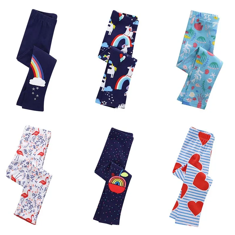 

2019 New Children Girl Warm Leggings Baby Kid Girls Bird Pattern Stretchy Skinny Pencil Pants Embroidery Unicorn Leggins Fille