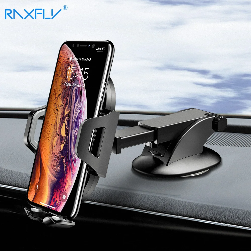 Автомобильный держатель для телефона RAXFLY в автомобиле iPhone XS 360 Вращение лобовое