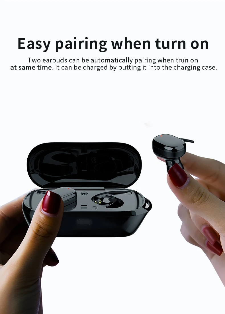 T2C TWS Wireless Mini Bluetooth Earphone For Xiaomi Huawei Mobile Stereo Earbud Sport Ear Phone With Mic Portable Charging Box