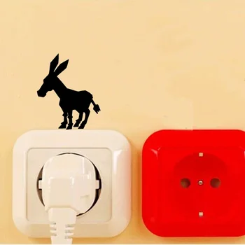 

A Cute Donkey Individual Switch Sticker Vinyl Removable Home Decoration Wall Stickers For Kids Rooms 2WS0412