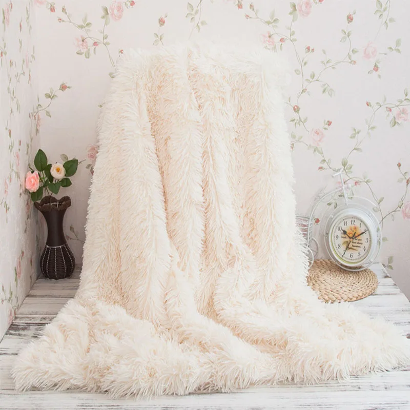 

Plush Blanket Plain Thick Blanke Flannel Cover Home Decor Soft absorbent doubleside Warm Pure Colour Throw Blanket
