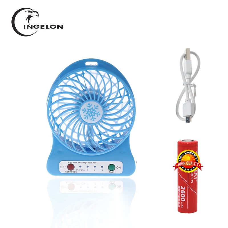 

NEW 2019 Portable Mini USB LED Fan Light Air Cooler Small Desk Cooler Silent Travel Humidification 2600MAH Lithium Battery fan