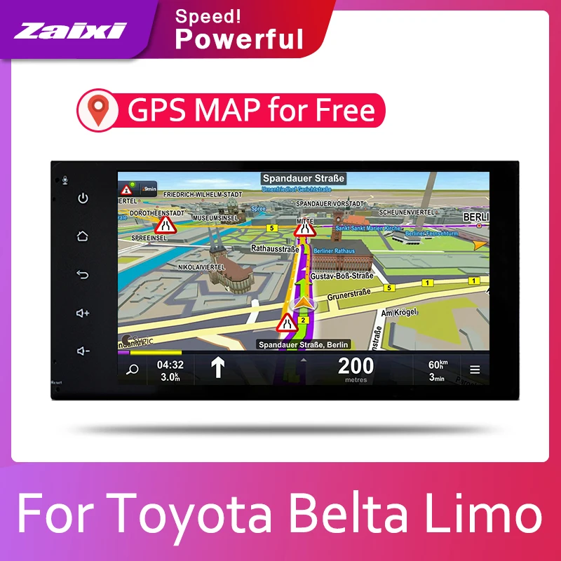 Cheap ZaiXi Car Android System 1080P IPS LCD Screen For Toyota Belta Limo 2005~2013 Car Radio Player GPS Navigation BT WiFi AUX 3