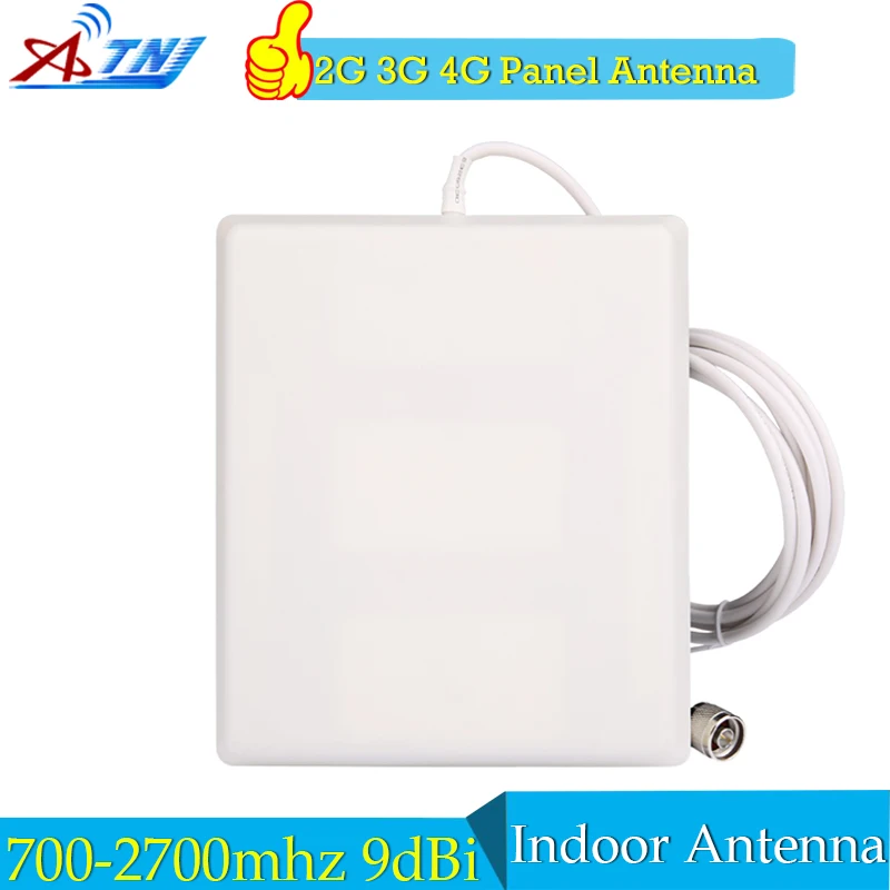 

ATNJ 700-2700MHz 9dB Gain Indoor Panel Antenna Internal Antenna for 2G 3G 4G GSM LTE Cell Mobile Phone Signal Booster Repeater