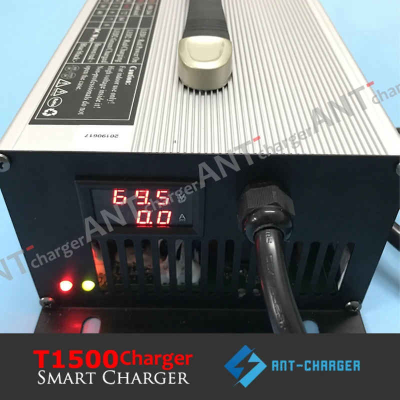 Customized 1500W 10.95V 70A Smart Charger with Display for 3s LiFePO4 LFP Battery Pack in Series (5)