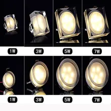 Creative Round/square Corridor Mirror Lamp Aisle Veranda Lighting Down Crystal Modern LED Downlights For Living Room Bedroom