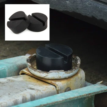 

beler 2pcs Car Jack Rubber Disk Pad Trolley Slotted Frame Floor Adapter For Pinch Weld Side for VW Audi Ford Chevrolet BMW Kia