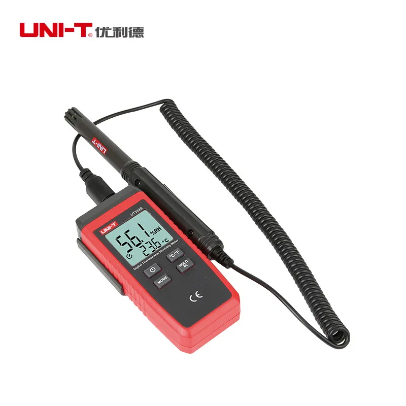 UNI-T UT333S цифровой измеритель температуры и влажности; промышленный класс ручной термометр/гигрометр, ЖК-дисплей с подсветкой