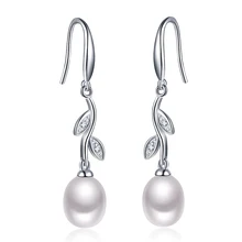 Sinya 925 sterling silver pearl long earrings spring catkins Design natural freshwater pearl fine jewelry for outstanding women
